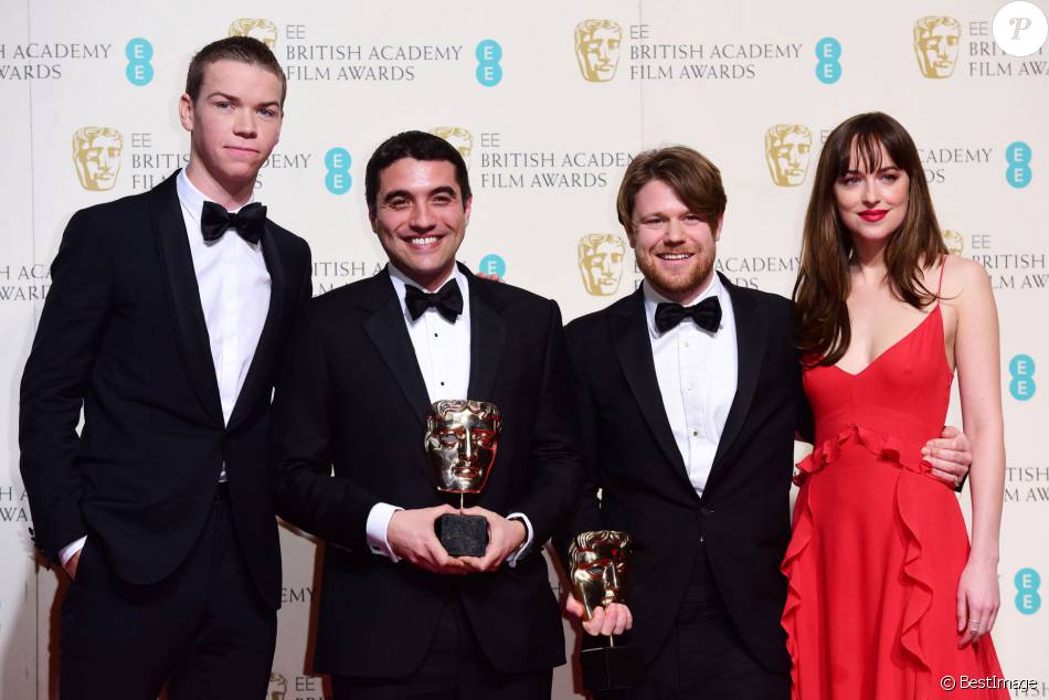 British Academy Film Award De La Meilleure Musique De Film Will Poulter, Naji Abu Nowar, Rupert Lloyd, Dakota Johnson - Press Room
