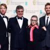 Domhnall Gleeson, Hugo Sigman, Carrie Fisher, Damian Szifron - Press Room lors de la cérémonie des British Academy Film Awards (BAFTA) à Londres, le 14 février 2016.