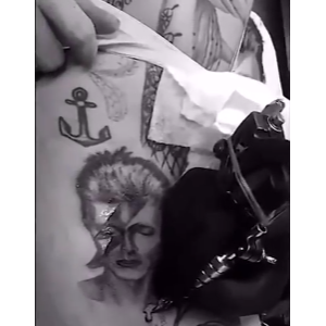 Lady Gaga et son tatouage de David Bowie - Capture d'écran de vidéos issues de Snapchat