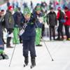 Le prince Haakon de Norvège, la princesse Mette-Marit de Norvège et leurs enfants la princesse Ingrid Alexandra (12 ans) et le prince Sverre Magnus (10 ans) ont fait du biathlon avec des enfants réfugiés dans le cadre des Jeux Olympiques de la Jeunesse à Lillehammer le 13 février 2016, au lendemain de la cérémonie d'ouverture.
