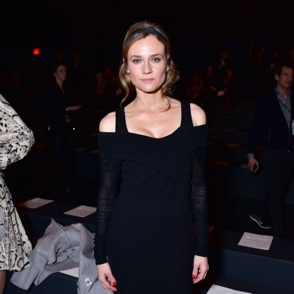 Diane Kruger assiste au défilé Prabal Gurung (collection automne-hiver 2016-2017) au Skylight at Moynihan Station. New York, le 14 février 2016.