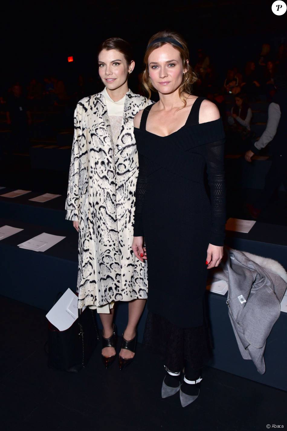 Lauren Cohan Et Son Mari Lauren Cohan et Diane Kruger assistent au défilé Prabal Gurung (collection  automne-hiver 2016-2017) au Skylight at Moynihan Station. New York, le 14  février 201 - Purepeople