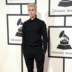 Justin Bieber à La 58ème soirée annuelle des Grammy Awards au Staples Center à Los Angeles, le 15 février 2016.