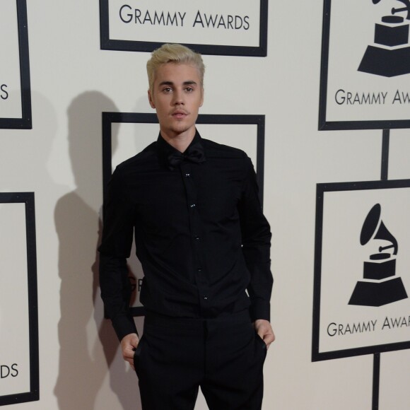 Justin Bieber lors de la 58e cérémonie des Grammy Awards au Staples Center de Los Angeles, le 15 février 2016.