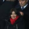 Anne Hidalgo lors de la rencontre entre le PSG et Chelsea en 8e de finale de la Ligue des champions, au Parc des Princes à Paris le 16 février 2016 © Cyril Moreau