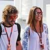 Fernando Alonso et sa belle Lara Alvarez, dans le paddock lors du Grand Prix de Hongrie sur le circuit du Hungaroring, le 25 juillet 2015