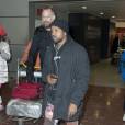 Kanye West arrive à l'aéroport Roissy Charles-de-Gaulle, en provenance de Los Angeles le 18 février 2016 © Perusseau / Bestimage.