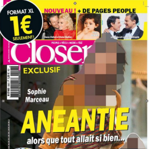 Une de Closer, vendredi 19 février, sur Sophie Marceau.