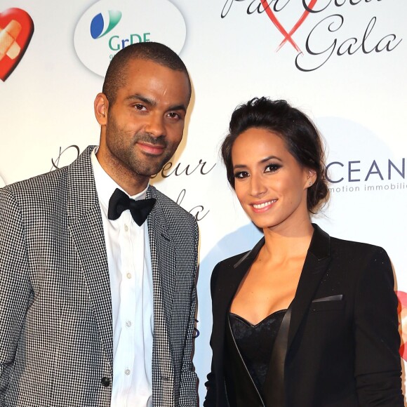 Tony Parker et sa femme Axelle Francine lors du Par Coeur Gala au pavillon d'Armenonville à Paris le 24 septembre 2015