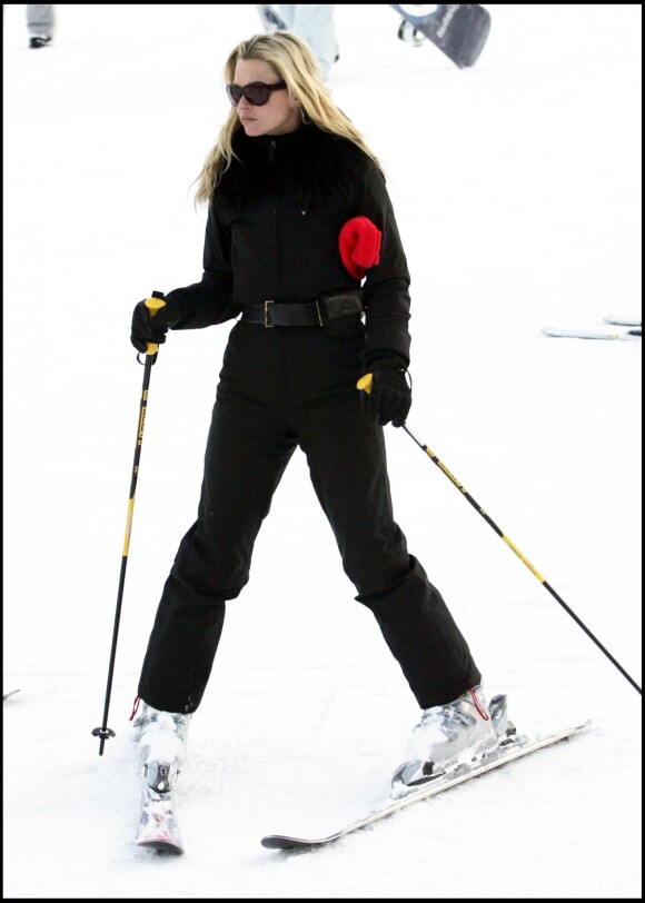 Kate Moss fait du ski à Aspen, le 27 décembre 2005.