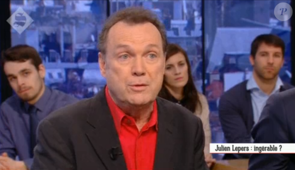 Julien Lepers dans Le Supplément sur Canal+, le dimanche 21 février 2016.
