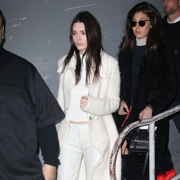 Kendall Jenner à la sortie du défilé de mode Calvin Klein lors de la fashion week à New York, le 18 février 2016