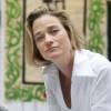 Delphine Boël, fille illégitime supposée du roi Albert II des Belges, dans son atelier à Uccle le 17 juin 2014. En février 2016, la justice belge lui a permis de poursuivre sa procédure de demande de reconnaissance en paternité.