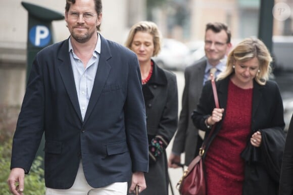 James O'Hare et Delphine Boel devant le tribunal de Bruxelles le 23 septembre 2014.