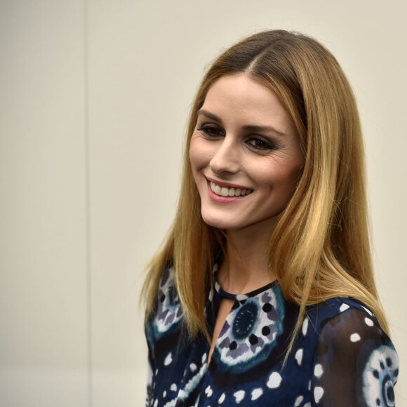 Olivia Palermo - Défilé Burberry (collection automne-hiver 2016) au Burberry Show Space, dans les jardins de Kensington. Londres, le 22 février 2016.