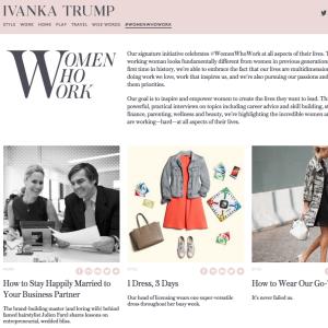 Les bons conseils d'Ivanka Trump sont disponibles sur son site officiel : ivankatrump.com