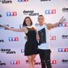 Nathalie Péchalat (compagne de Jean Dujardin) et Grégoire Lyonnet - Photocall de présentation de la nouvelle saison de "Danse avec les Stars 5" au pied de la tour TF1 à Paris, le 10 septembre 2014.