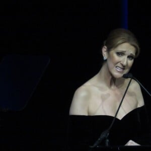 Céline Dion assiste à la cérémonie en hommage à son mari René Angélil, intitulée "Celebration of Life" avec son fils aîné René-Charles au Caesars Palace de Las Vegas le 3 février 2016