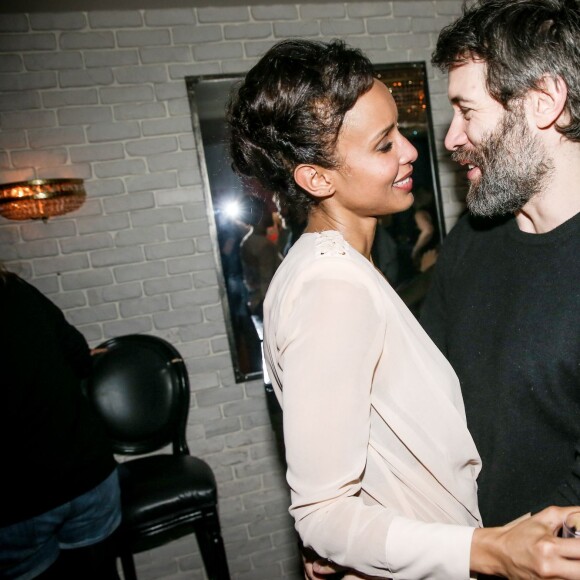 Exclusif - Sonia Rolland et son compagnon Jalil Lespert - Sonia Rolland fête ses 35 ans au restaurant "l'Atelier des Artistes" à Paris le 13 février 2016.