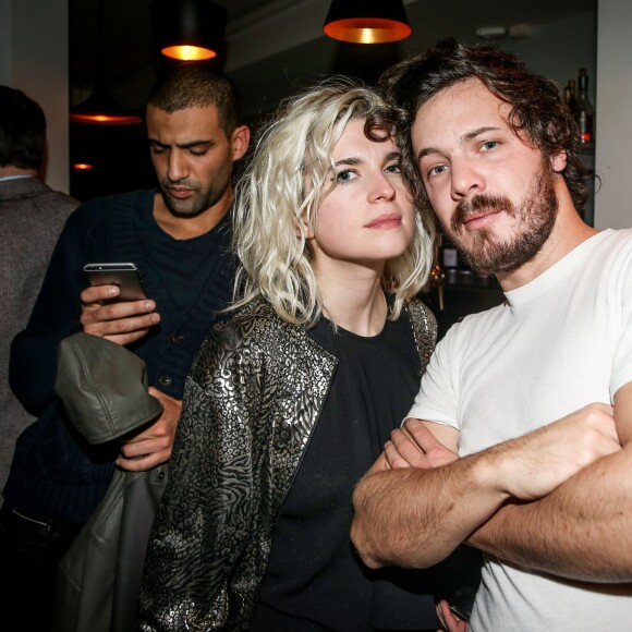 Exclusif - Cécile Cassel et le photographe Mathieu Cesar - - Sonia Rolland fête ses 35 ans au restaurant "l'Atelier des Artistes" à Paris le 13 février 2016.