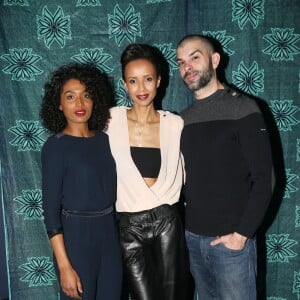 Exclusif - Sonia Rolland entre Sara Martins et guest - Sonia Rolland fête ses 35 ans au restaurant "l'Atelier des Artistes" à Paris le 13 février 2016.