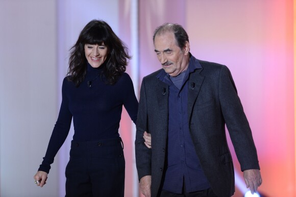 Romane Bohringer et son père Richard Bohringer - Enregistrement de l'émission "Vivement Dimanche" à Paris le 25 Novembre 2015