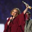 Adele récompensée - Cérémonie des BRIT Awards 2016 à l'O2 Arena à Londres, le 24 février 2016.