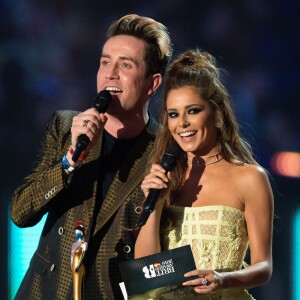 Cheryl Cole et Nick Grimshaw - Cérémonie des BRIT Awards 2016 à l'O2 Arena à Londres, le 24 février 2016.