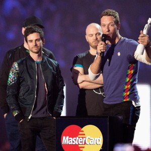 Coldplay - Cérémonie des BRIT Awards 2016 à l'O2 Arena à Londres, le 24 février 2016.