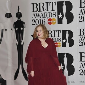 Adele - Cérémonie des BRIT Awards 2016 à l'O2 Arena à Londres, le 24 février 2016.