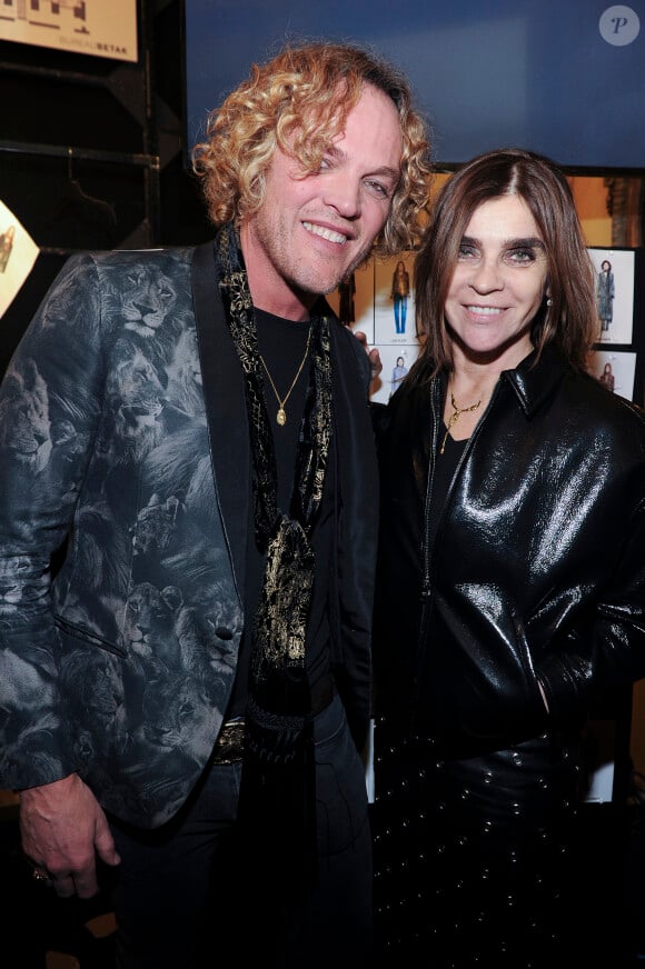 Peter Dundas et Carine Roitfeld - Défilé Roberto Cavalli (collection automne-hiver 2016-2017) à Milan, le 24 février 2016.