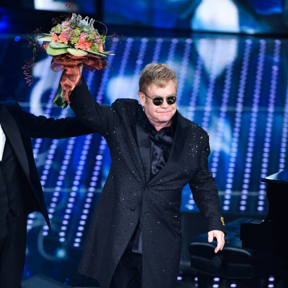 Elton John - Festival de la chanson "First Night" de Sanremo en Italie le 9 février 2016.