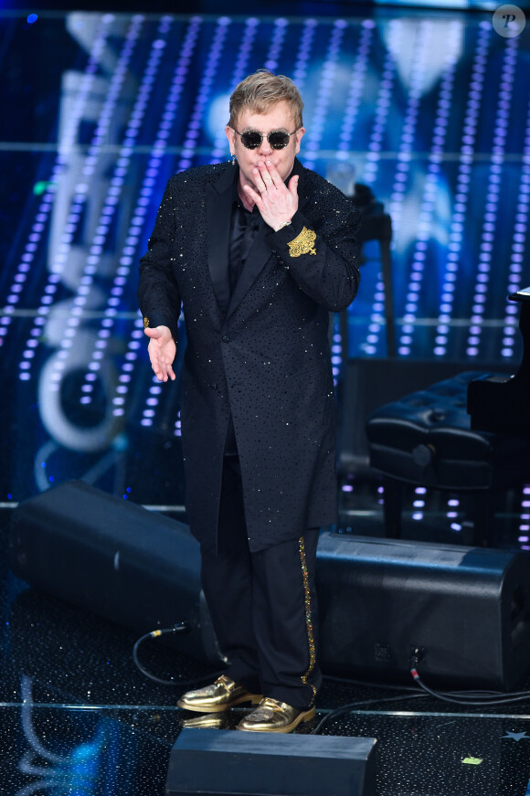 Elton John - Festival de la chanson "First Night" de Sanremo en Italie le 9 février 2016.