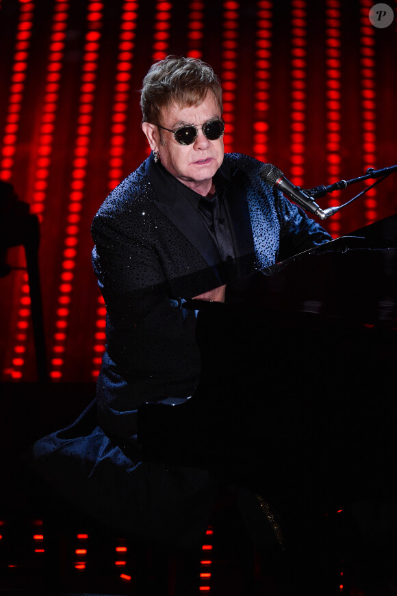 Elton John - Festival de la chanson "First Night" de Sanremo en Italie le 9 février 2016.