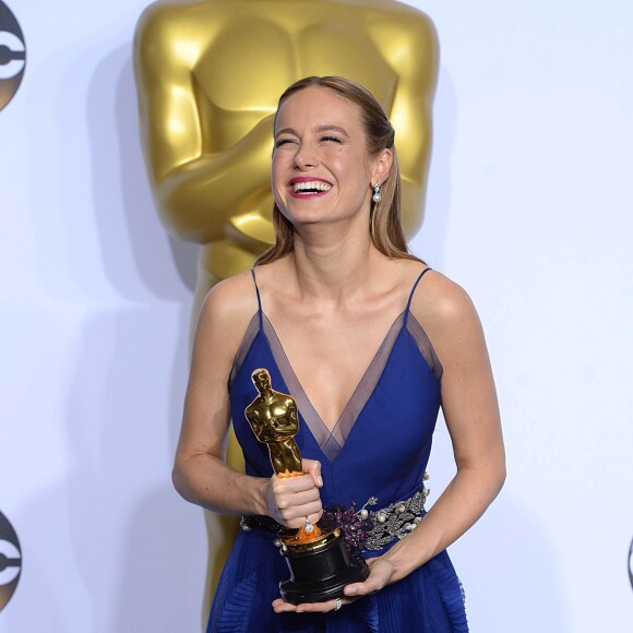 Brie Larson (Oscar de la meilleure actrice pour le film "Room") - Press Room de la 88ème cérémonie des Oscars à Hollywood, le 28 février 2016.