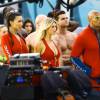 Dwayne Johnson , Kelly Rohrbach et Ilfenesh Hadera - Tournage de "Baywatch" à Miami le 5 Mars 2016.  Stars are spotted on the set of 'Baywatch' filming in Miami, Florida on March 5, 2016.05/03/2016 - Miami