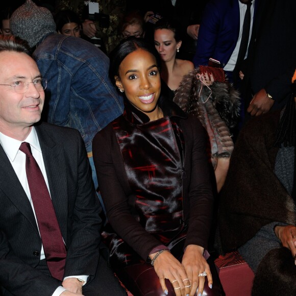 Kelly Rowland - Défilé Akris (collection automne-hiver 2016/2017) au Grand Palais. Paris, le 6 mars 2016.