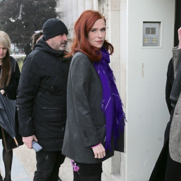 Exclusif - Audrey Fleurot arrive au Grand Palais pour assister au défilé Leonard. Paris, le 7 mars 2016. © CVS-Veeren/Bestimage