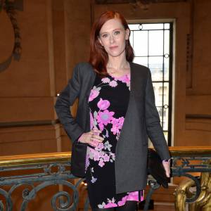 Audrey Fleurot arrive au Grand Palais pour assister au défilé Leonard. Paris, le 7 mars 2016. © CVS-Veeren/Bestimage