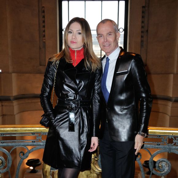 Jean-Claude Jitrois assiste au défilé Léonard (collection automne-hiver 2016-2017) au Grand Palais. Paris, le 7 mars 2016.