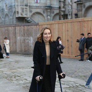 Alexandra Golovanoff arrive aux Beaux-Arts pour assister au défilé Sonia Rykiel. Paris, le 7 mars 2016. © CVS/Veeren/Bestimage