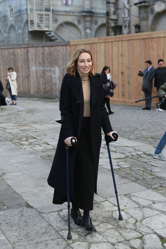 Alexandra Golovanoff arrive aux Beaux-Arts pour assister au défilé Sonia Rykiel. Paris, le 7 mars 2016. © CVS/Veeren/Bestimage
