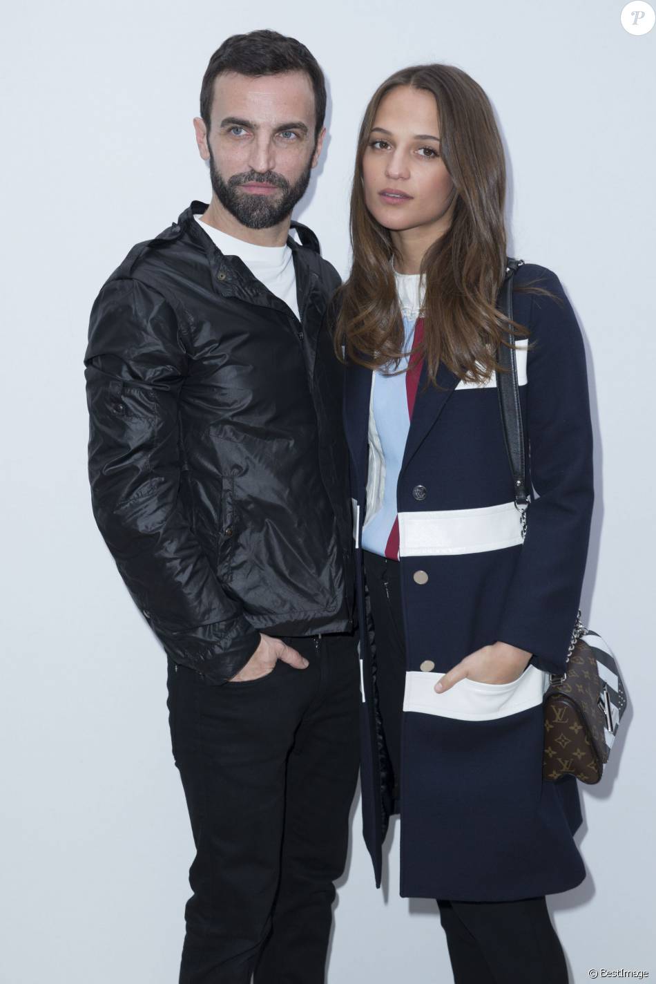 Nicolas Ghesquière et Alicia Vikander - Coulisses du défilé Louis