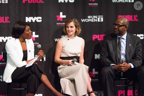 Emma Watson et Forest Whitaker - Lancement de "HeForShe arts week" à l'occasion de la journée internationale de la femme à New York. Le 8 mars 2016