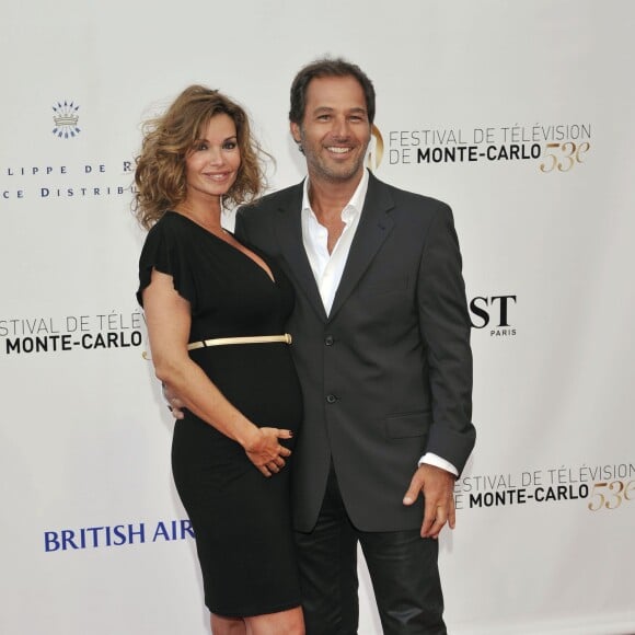 Ingrid Chauvin, enceinte et son mari Thierry Peythieu lors de la Ceremonie d'ouverture du 53eme festival de Monte Carlo au Forum Grimaldi a Monaco, le 9 juin 2013.  um, in Monaco.09/06/2013 - Monaco