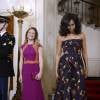 Michelle Obama et Sophie Grégoire Trudeau - Dîner d'État, à Washington, le 10 mars 2016

