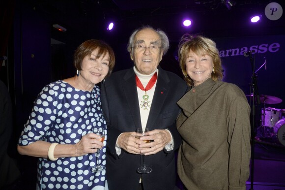 Exclusif - Macha Méril et son mari Michel Legrand, Danièle Thompson - Michel Legrand promu au grade de Commandeur dans l'ordre de la Légion d'Honneur à Paris le 7 mars 2016.