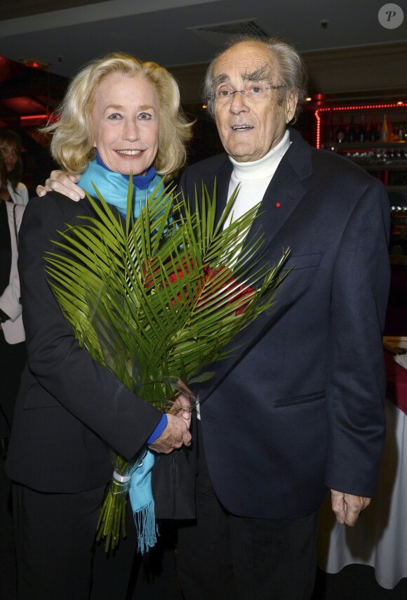 Exclusif - Brigitte Fossey et Michel Legrand - Michel Legrand promu au grade de Commandeur dans l'ordre de la Légion d'Honneur à Paris le 7 mars 2016.
