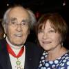 Exclusif - Michel Legrand et sa femme Macha Méril - Michel Legrand promu au grade de Commandeur dans l'ordre de la Légion d'Honneur à Paris le 7 mars 2016.