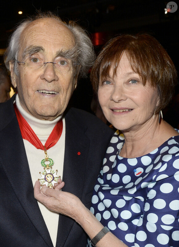 Exclusif - Michel Legrand et sa femme Macha Méril - Michel Legrand promu au grade de Commandeur dans l'ordre de la Légion d'Honneur à Paris le 7 mars 2016.